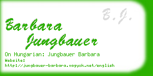 barbara jungbauer business card